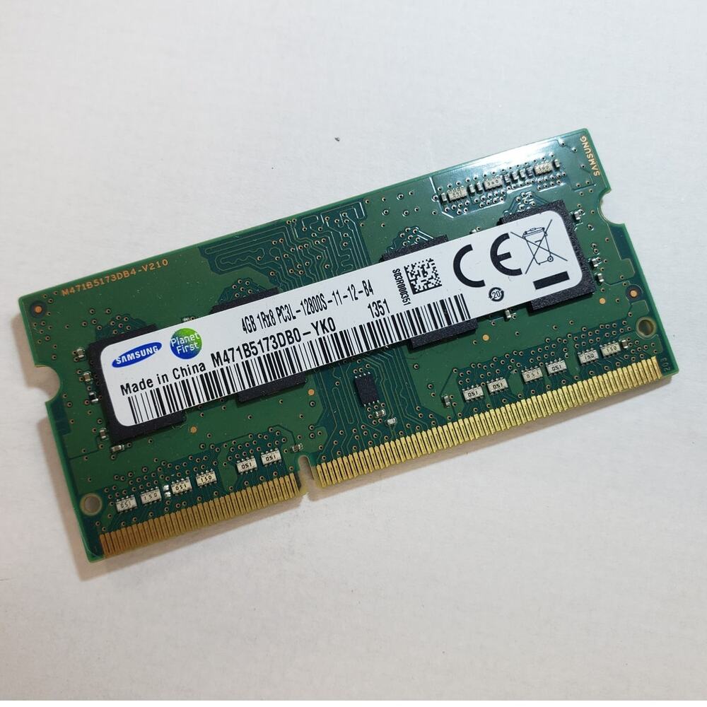 Samsung 4GB DDR3L Laptop RAM 1Rx8 PC3L-12800S 1600MHz SODIMM M471B5173DB0-YK0